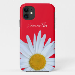 Case-Mate iPhone Case Daisy Red Elegant White Script