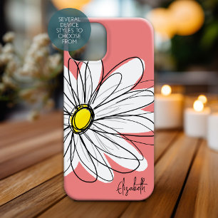 Coque Pour iPhone 16 Daisy tendance Floral et Whimsical Nom personnalis