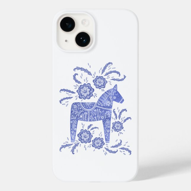 Coques Case-Mate iPhone Dala suédois Cheval bleu (Verso)