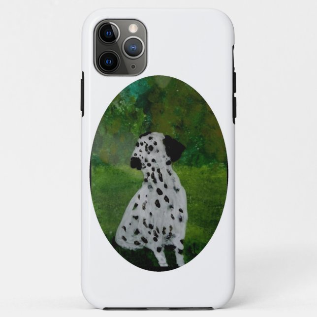 Coques Case-Mate iPhone Dalmate tacheté d'art de chien (Dos)