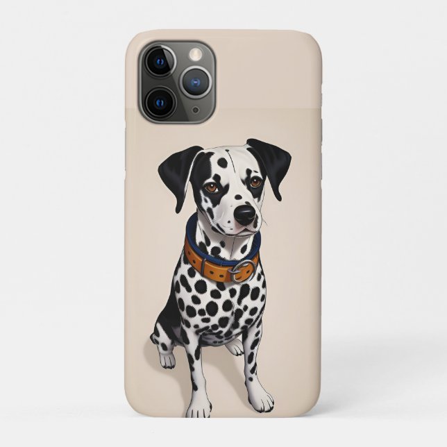 Coques Case-Mate iPhone Dalmatien aux Taches Noires et Collier (Dos)