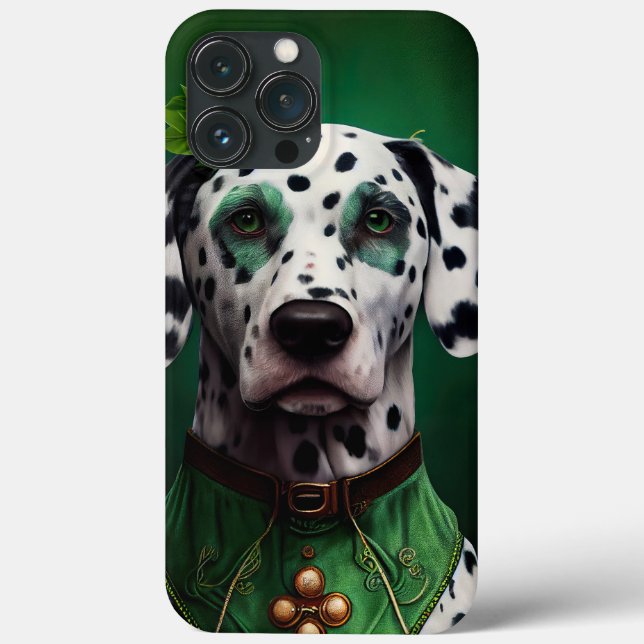 Coques Case-Mate iPhone Dalmatien en tenue de la Saint-Patrick (Verso)