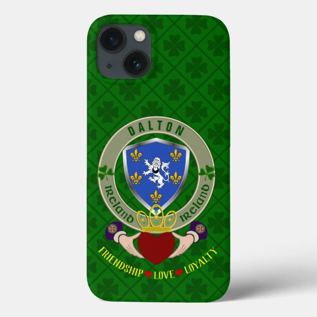 Coques Case-Mate iPhone Dalton Irish Shield & Claddagh Personnalisé (Verso)