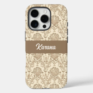 Coque iPhone 16 Pro Damas beige classique