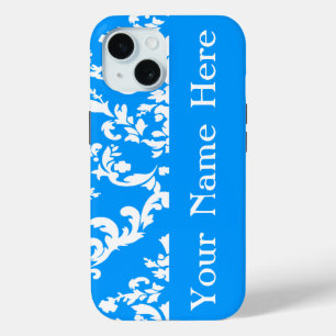 Coque Case-Mate iPhone Damas bleu clair en gras avec nom @ Emporiomoffa