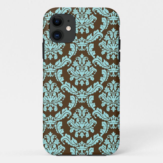 Coques Case-Mate iPhone Damas Brown et bleu (Dos)