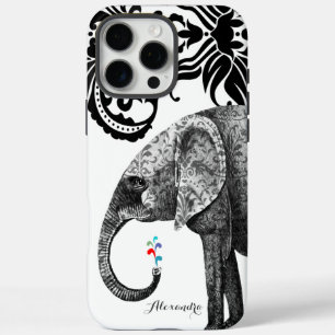 Coque iPhone 16 Pro Max Damas Eléphant Personnalisé