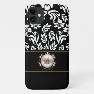 Case-Mate iPhone Case Damas florales noir et blanc