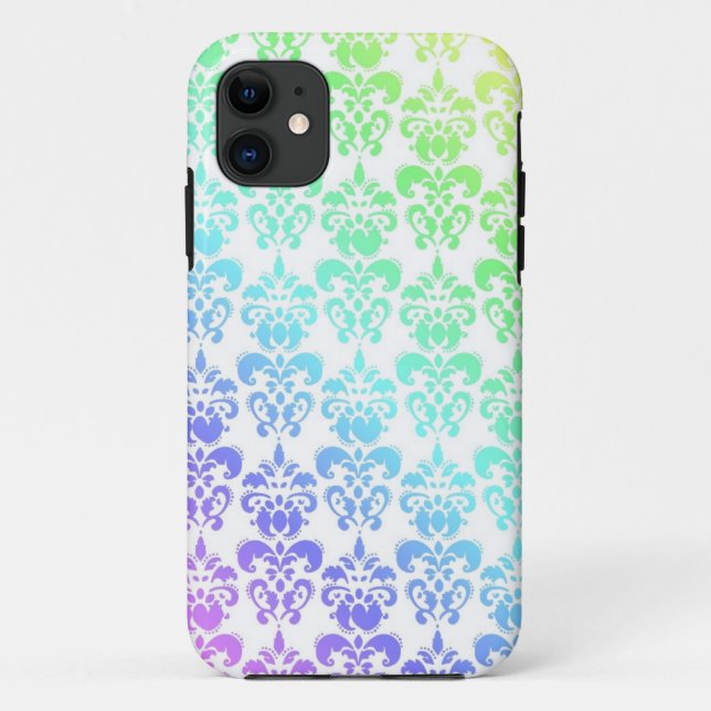 Coques Case-Mate iPhone Damas moderne pastel arc-en-ciel (Dos)