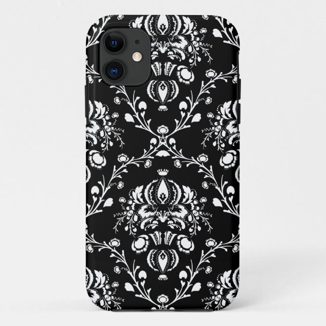 Coques Case-Mate iPhone Damas noir et blanc (Dos)