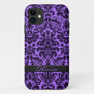 Etui iPhone Case-Mate Damas pourpre avec le nom