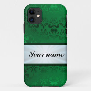 Coque iPhone 11 Damas vert avec ruban