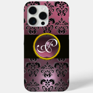 Coque Case-Mate iPhone DAMASK GEM MONOGRAM Améthyste pourpre