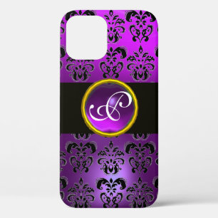 Coque Case-Mate iPhone DAMASK GEM MONOGRAM Violet violet Améthyste