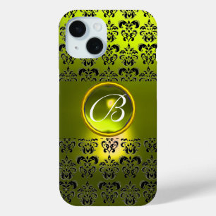 Coque Case-Mate iPhone DAMASK GEM MONOGRAS Jaune