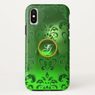 Etui iPhone Case-Mate DAMASK GEM MONOGRAS vert