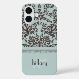 Coque Pour iPhone 16 Damask Monogram Floral