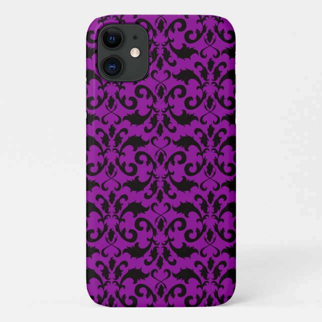 Coques Case-Mate iPhone Damask Patch, Purple Damask, Français Damask (Dos)