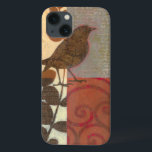 Coque Case-Mate iPhone Damask Sparrow<br><div class="desc">Ce dessin d'art contemporain d'un moineau brun et d'autres détails inspirés du collage ajoutera du caractère à tout salon ou salle à manger. L'image comprend un thème de couleur rouge et marron. Obtenez aujourd'hui cette belle et unique impression artistique de l'artiste Norman Wyatt.</div>