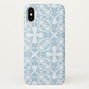 Etui iPhone Case-Mate Damassé bleu-clair
