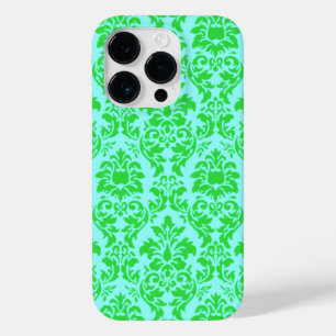 Coque Case-Mate iPhone Damassé bleu vert