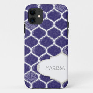 Coque Case-Mate iPhone Damassé de Grunged d'antiquité de treillis de
