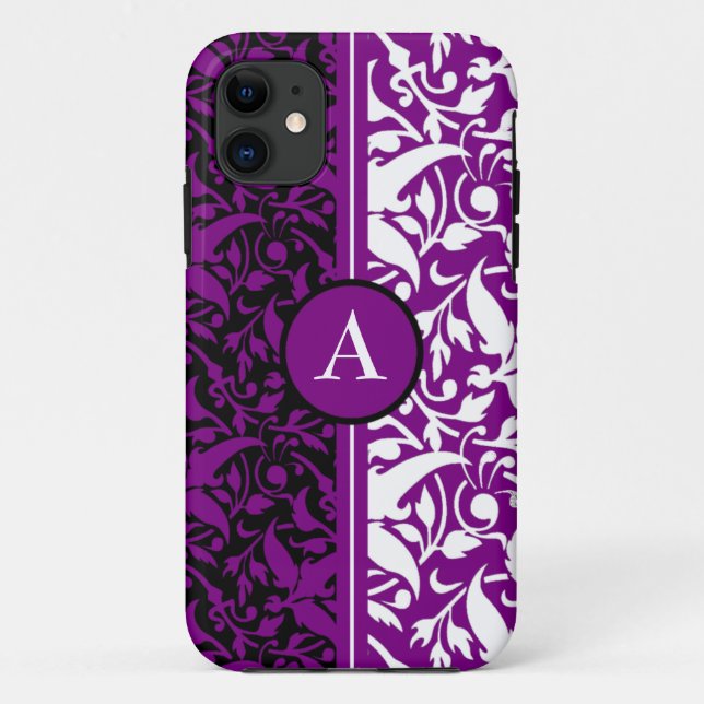 Coques Case-Mate iPhone damassé de monogramme (Dos)