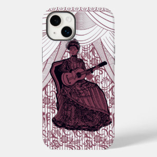 Coque Pour iPhone 14 Plus dame avec guitare