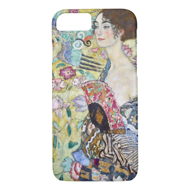 Coques Case-Mate iPhone Dame avec un ventilateur, Gustav Klimt (Dos)