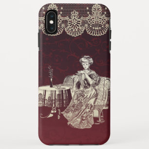 Coques Pour iPhone dame boit du thé