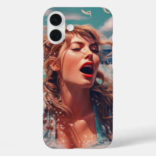 Coque Pour iPhone 16 Plus Dame chantante
