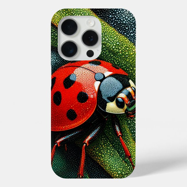 Coques Case-Mate iPhone Dame coccinelle esthétique florale de la nature pr (Verso)