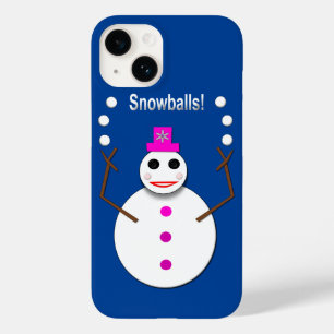 Coque Case-Mate iPhone Dame de neige de Noël jonglant avec des boules de 