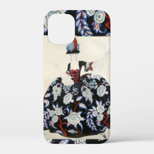 COQUE iPhone 12 MINI DAME ÉLÉGANTE ROBE FLEURIE AVEC FLEURS BLANCHES NO