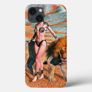 iPhone 13 Coque Dame et Lion