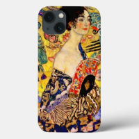 Dame Gustav Klimt avec ventilateur