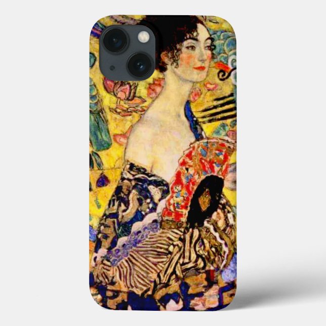 Coques Case-Mate iPhone Dame Gustav Klimt avec ventilateur (Verso)