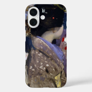 Coques iPhone 16 Dame japonaise avec un éventail par George Henry