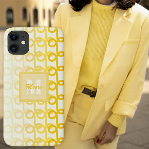 Case-Mate iPhone Case Dames amoureuses jaunes rayées