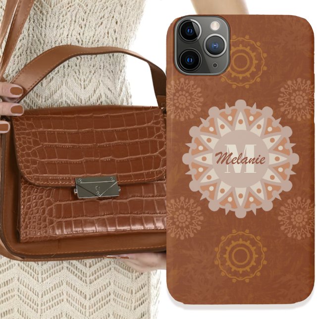 Coques Case-Mate iPhone Dames cabine boho rustique mandalas fête des mères (Boho Tribal Mandalas Rustic Earthtones Variation 2 Case-Mate iPhone Case by Leapfroglisics Shop)