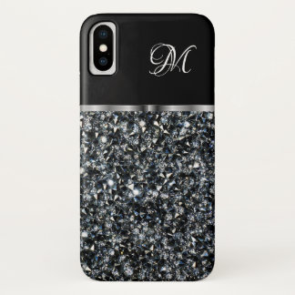 Coques Pour iPhone Dames Classieuses Monogramme de Bijou en Faux Diam
