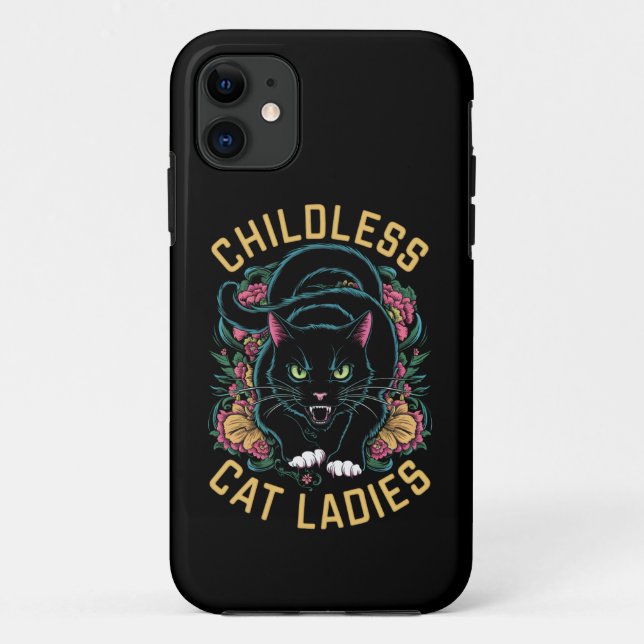 Coques Case-Mate iPhone Dames de chats sans enfants 2024 Féministe (Dos)
