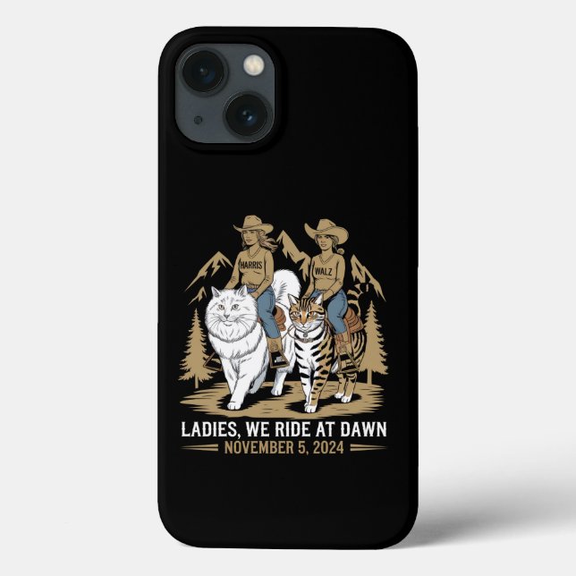Coques Case-Mate iPhone Dames Nous Roulons À Dawn Kamala Harris Walz Chat  (Verso)