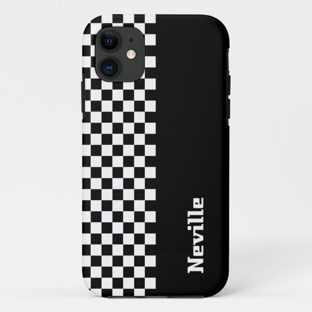 Coques Case-Mate iPhone Damier bicolore personnalisé (Dos)