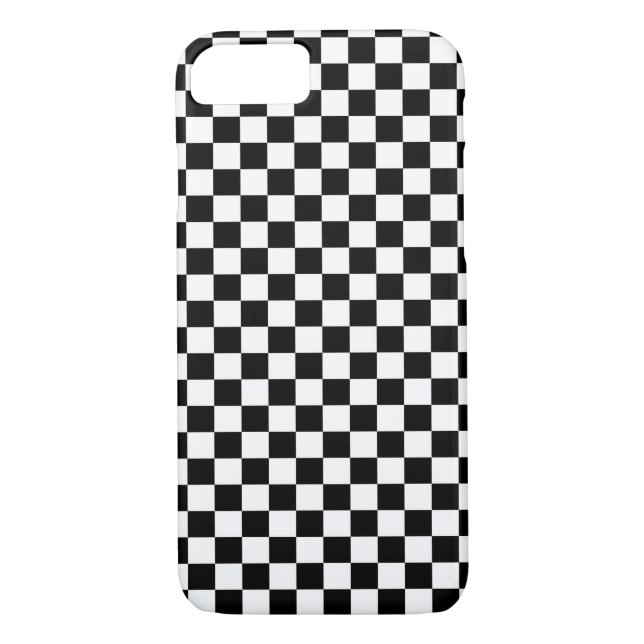 Coques Case-Mate iPhone Damier blanc noir (Dos)