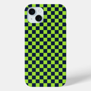 Coque Case-Mate iPhone Damier lime et marine