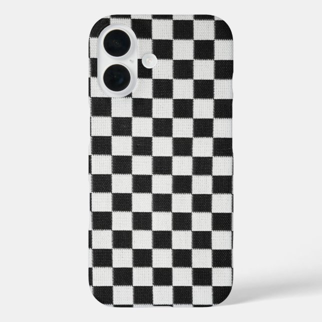 Coques Case-Mate iPhone Damier noir et blanc (Verso)