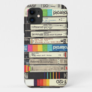 Coques Pour iPhone D'amusement rétro VHS pile de bande du cru 80s