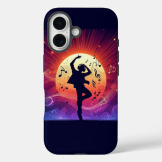 Coque Pour iPhone 16 Dancing in the Sunset – Music Lover Vector Art Pho