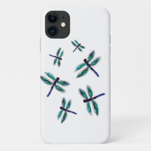 Coque Case-Mate Pour iPhone Dancing Turquoise Dragonfly Bugs